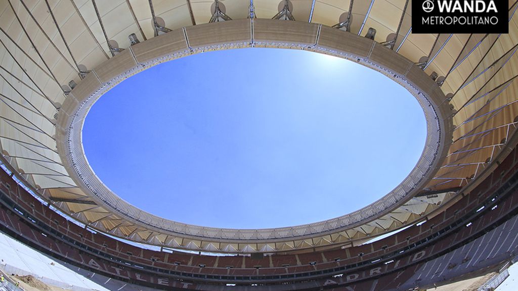 La cubierta del Wanda Metropolitano ya está terminada