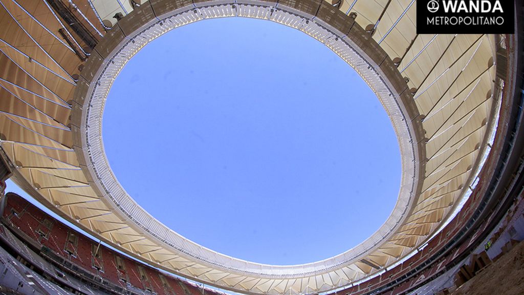 La cubierta del Wanda Metropolitano ya está terminada