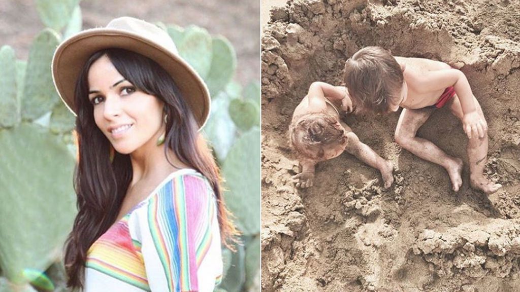 Raquel del Rosario  en la playa con su equipo `peligroso´