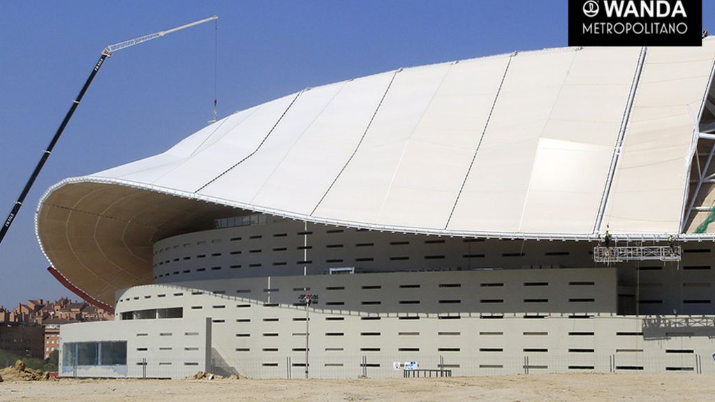 La cubierta del Wanda Metropolitano ya está terminada