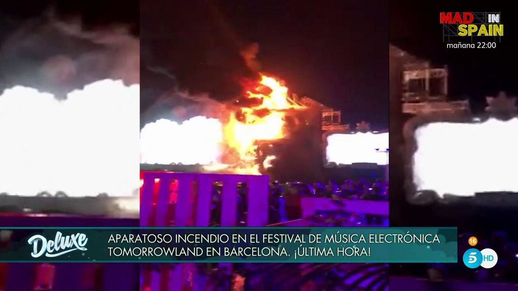 Última hora: Un gran incendio arrasa el escenario principal de Tomorrowland en Barcelona