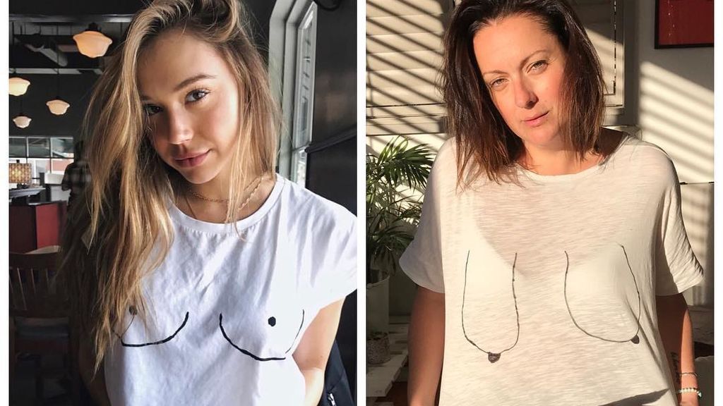 La humorista imitando a la modelo Alexis Ren