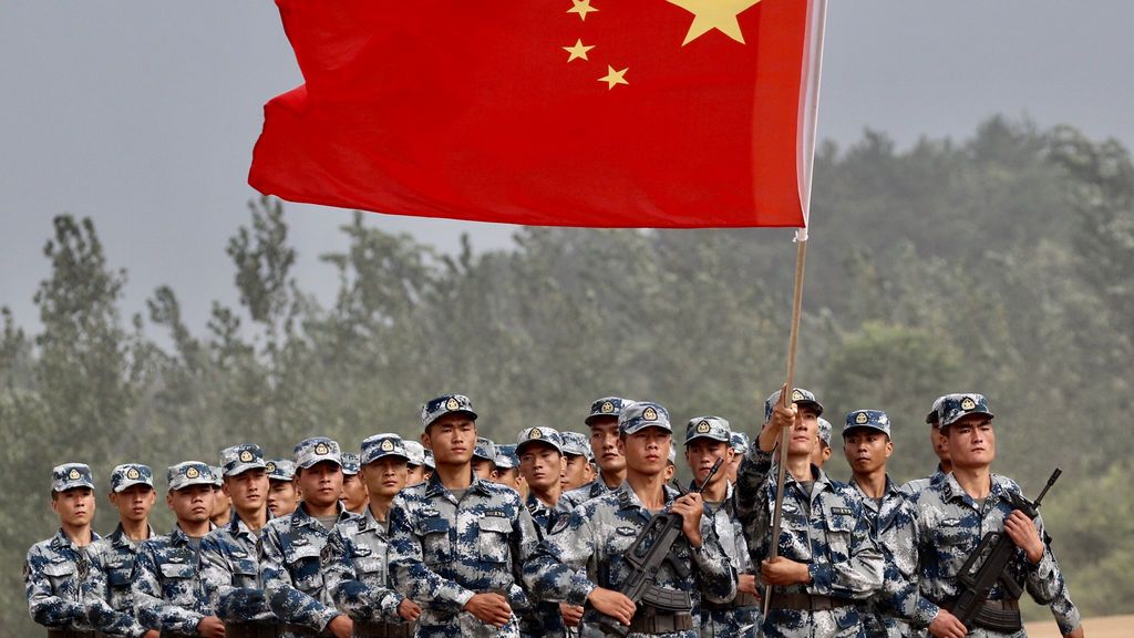 Ceremonia del pelotón de aereotransportadores en la provincia de Hubei