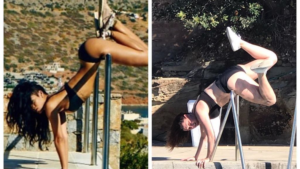 Poniendo a prueba su fuerza en una impresionante fotografía