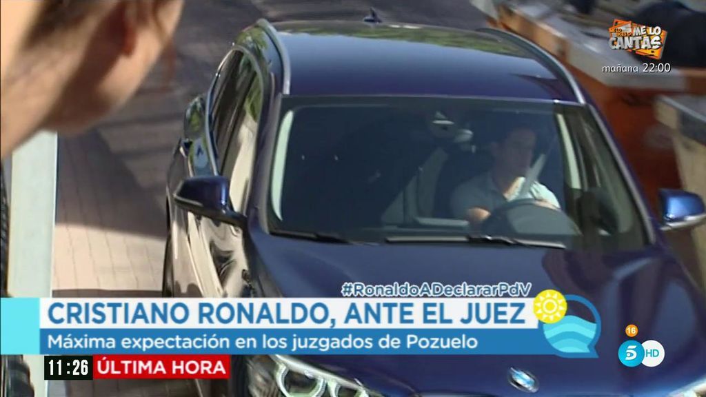 Así ha sido la entrada de Cristiano Ronaldo en los juzgados de Pozuelo de Alarcón