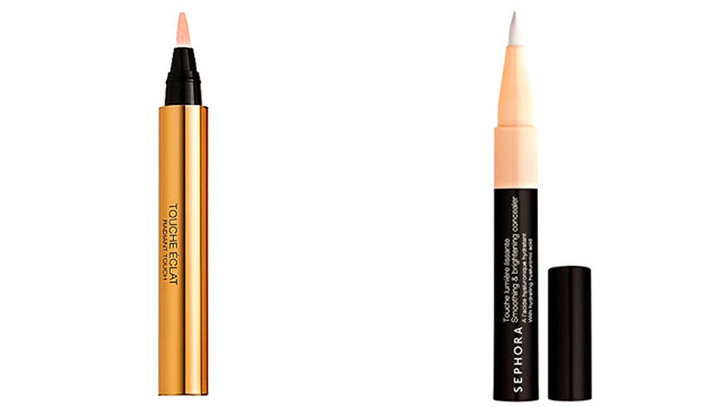 Touche Eclat YSL (36 euros) y Touche Lumi Lissante de Sephora (13,50 euros)