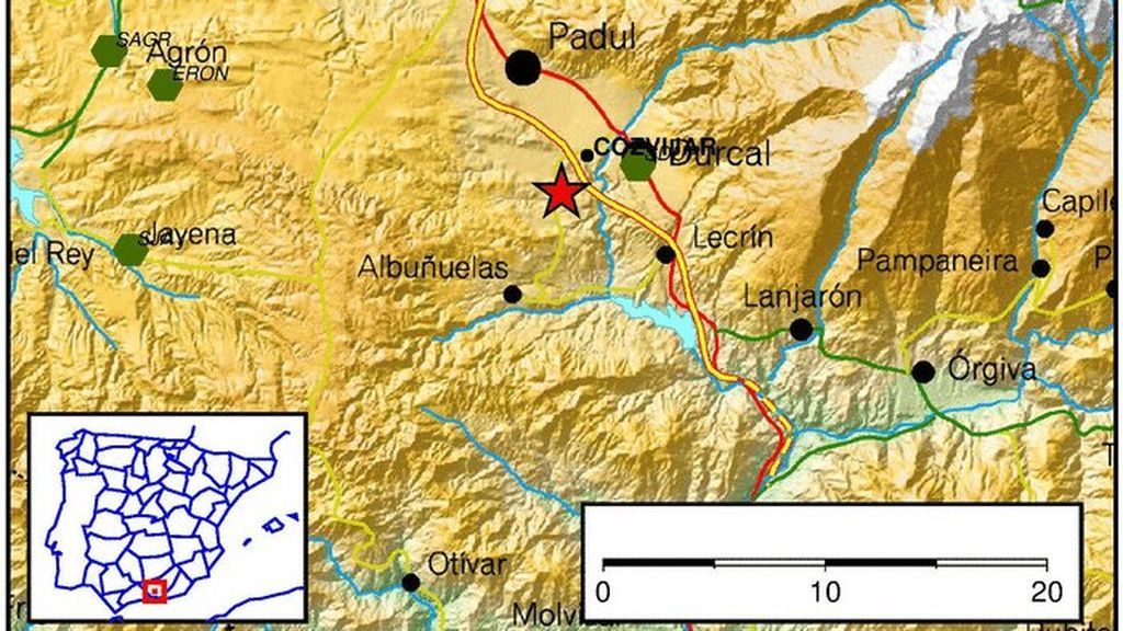 Un terremoto de 3,9 grados alarma a los vecinos de varios municipios de Granada