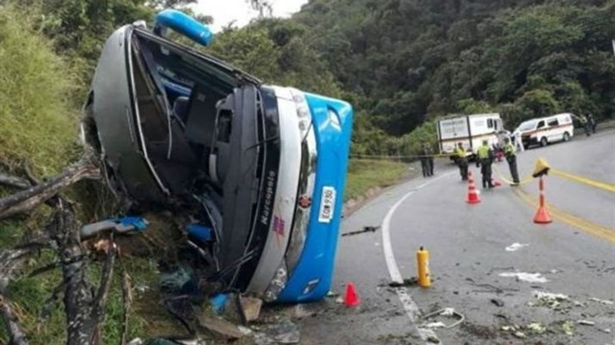 Cinco muertos y 34 heridos tras un accidente de autobús en Colombia
