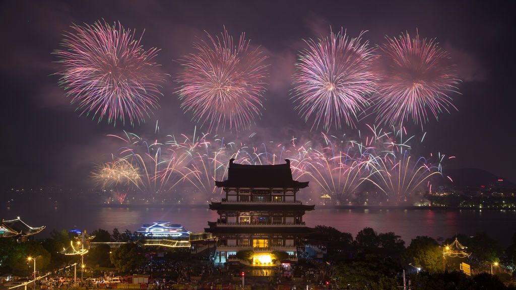 Fuegos artificiales en China