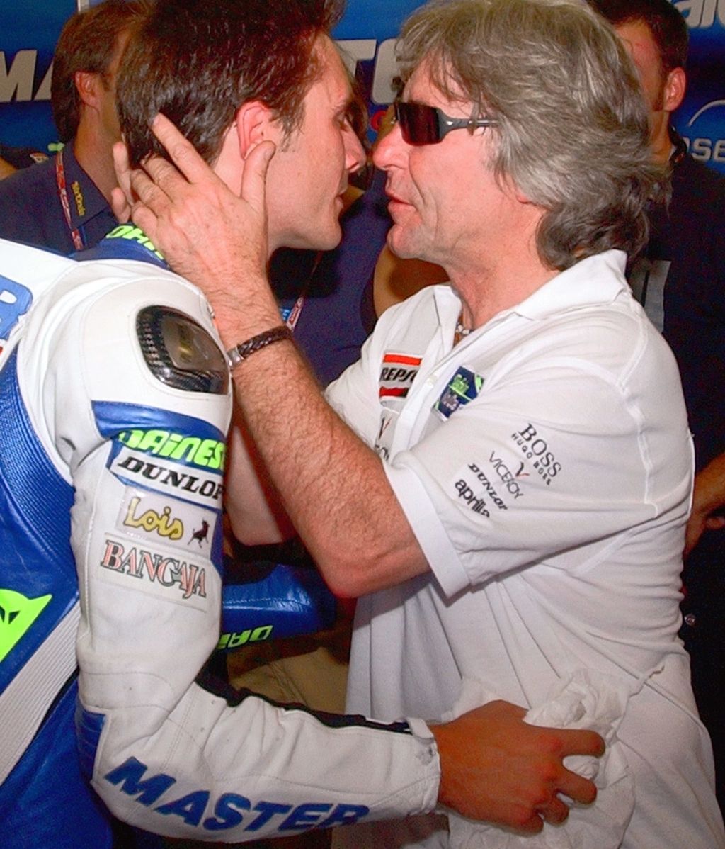 Con su sobrino,  Pablo Nieto