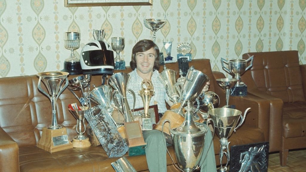 El piloto entre premios en 1970