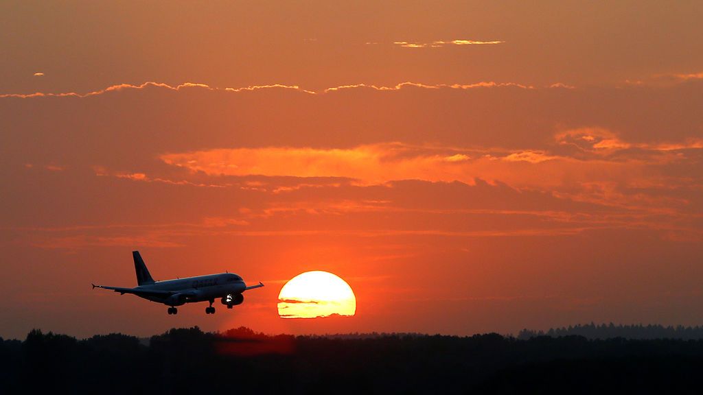 Avión aterriza en Múnich, Alemania