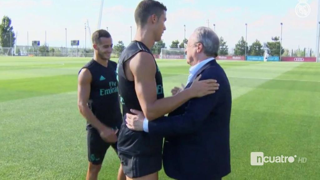 El cariñoso gesto de Florentino con Cristiano Ronaldo tras la vuelta de vacaciones