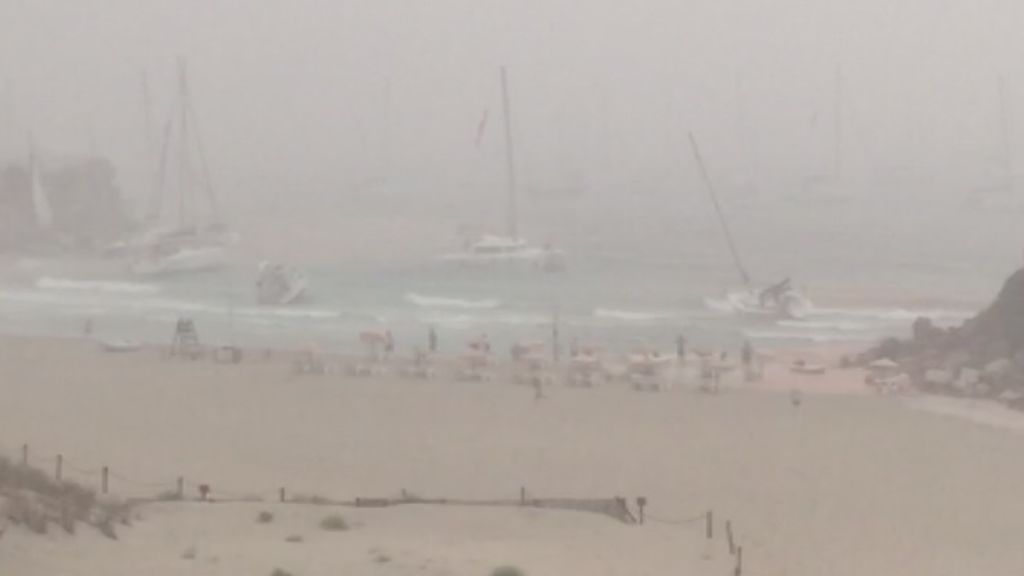Un fortísimo temporal deja cuantiosos destrozos en Ibiza
