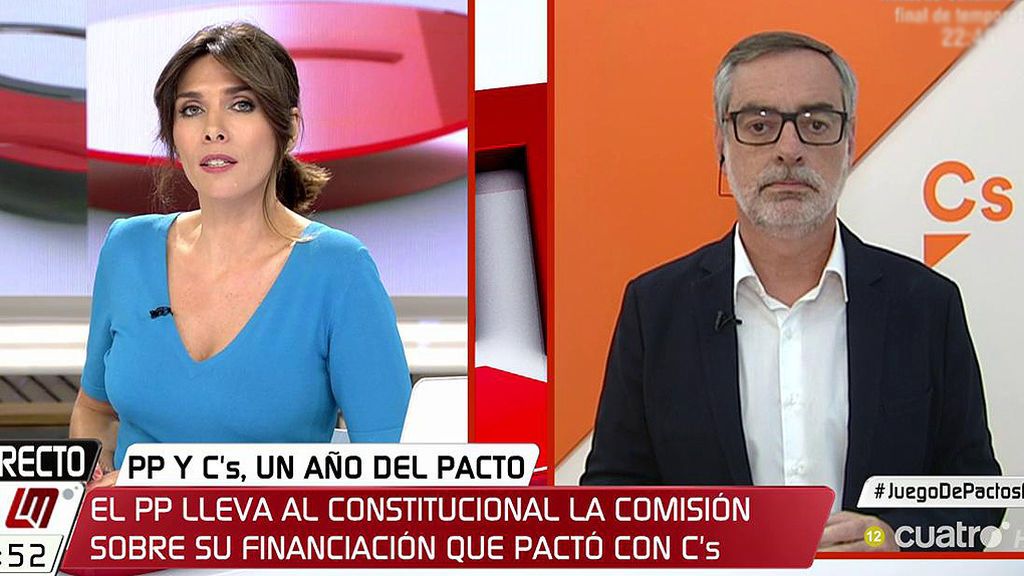 Villegas (C's): "El PP arrastra los pies cuando hablamos de regeneración democrática"