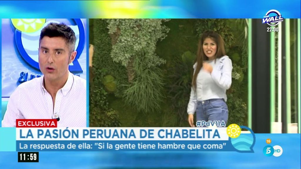 Chabelita responde a su supuesto amante peruano: "Si la gente tiene hambre, que coma"