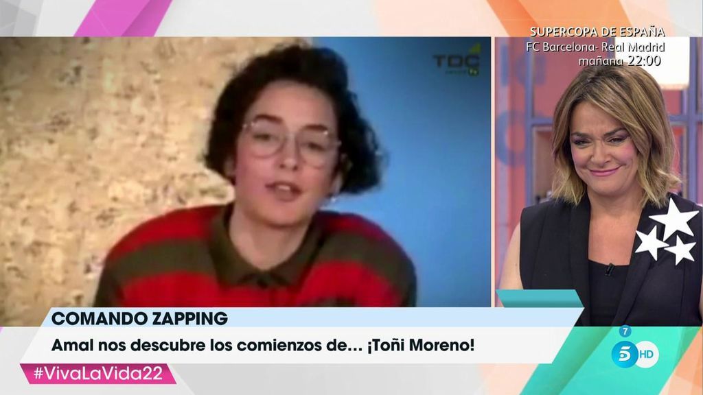 ¡No puede ser! Toñi Moreno ve un vídeo suyo con catorce años y sale corriendo