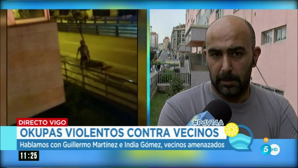 Vecino atacado por los okupas de Vigo "Intentó clavarme un cuchillo en tres ocasiones"