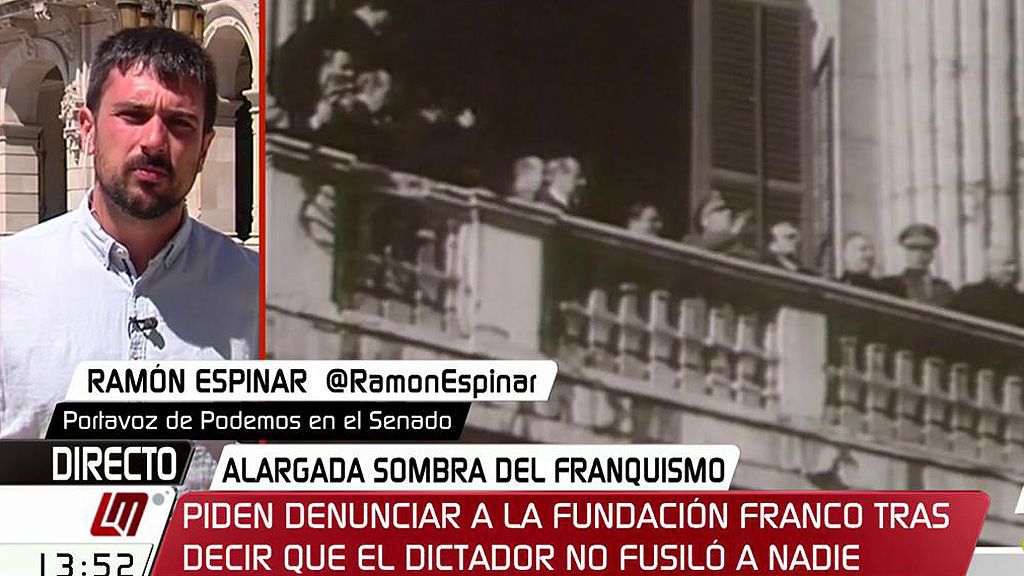 Espinar: “La Fundación Francisco Franco recibe cientos de miles de euros de donaciones porque el PP quiere”