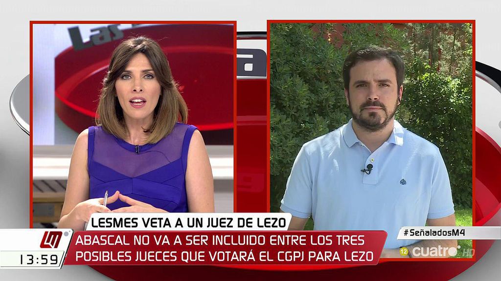 Alberto Garzón: "El PP utiliza todos sus mecanismos a través de los jueces para entorpecer"