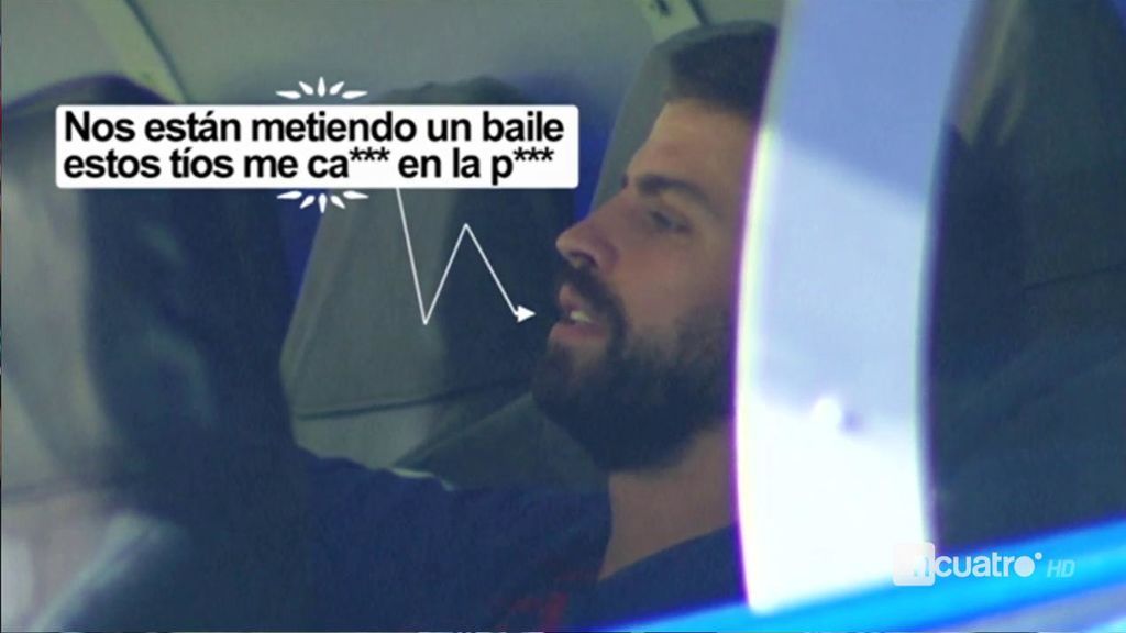 Piqué, resignado en el banquillo del Bernabéu: "Nos están metiendo un baile estos tíos… me ca** en la pu**"