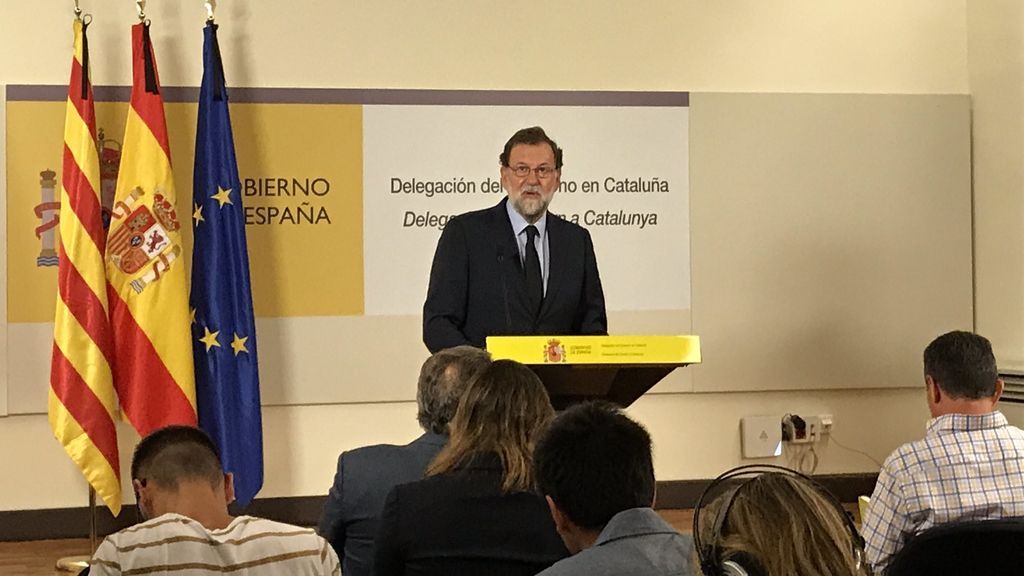 Mariano Rajoy: "Estamos unidos en el dolor,  pero sobre todo estamos unidos para acabar con esta sinrazon y esta barbarie"