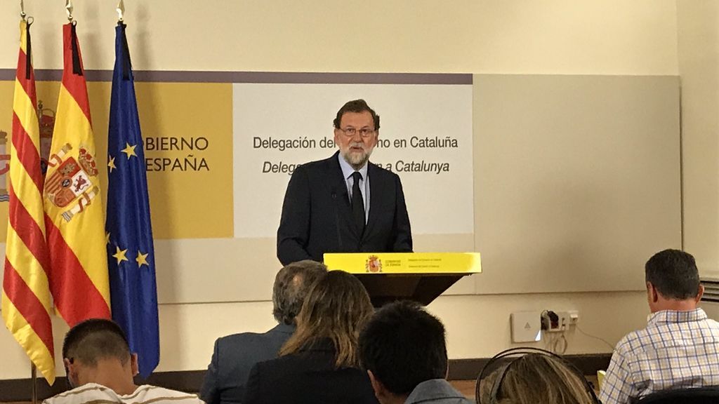 Mariano Rajoy: "Estamos unidos en el dolor pero sobre todo estamos unidos para acabar con esta sinrazon y esta barbarie"