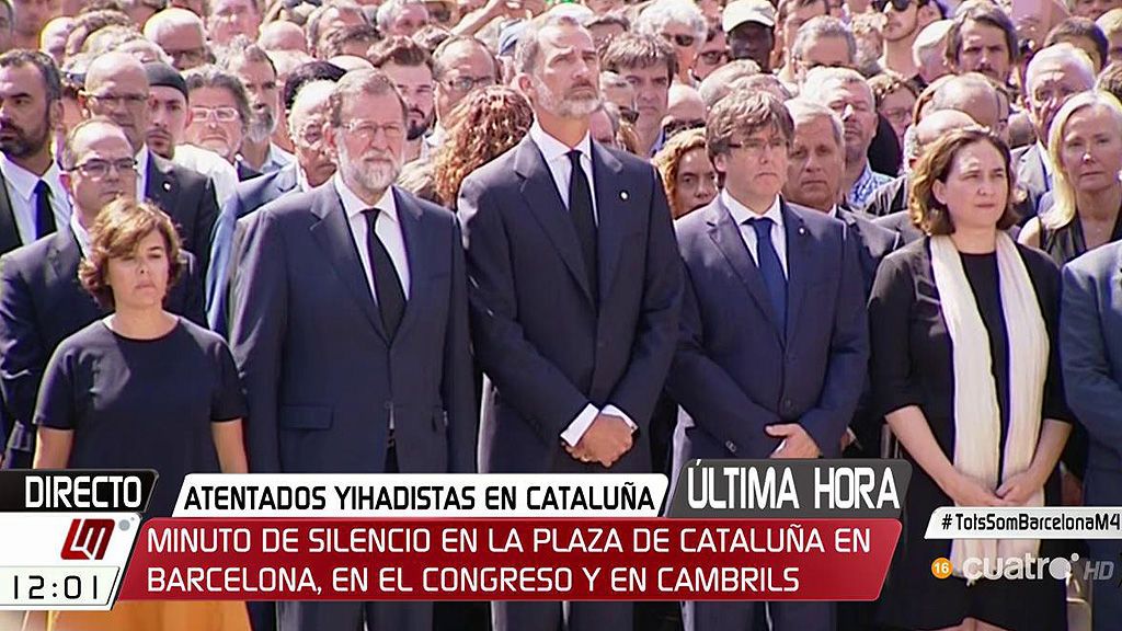 Minuto de silencio en homenaje a las víctimas del atentado de Barcelona