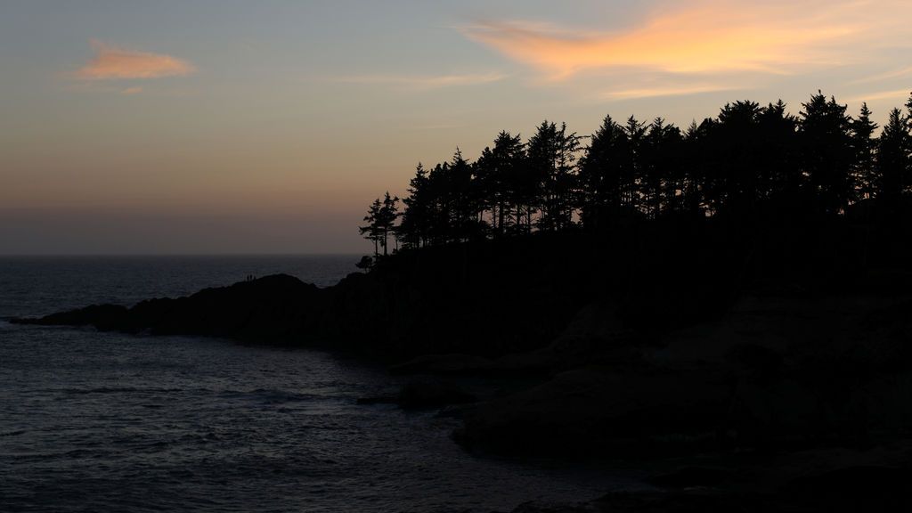 Amanecer en Oregon antes del eclipse solar