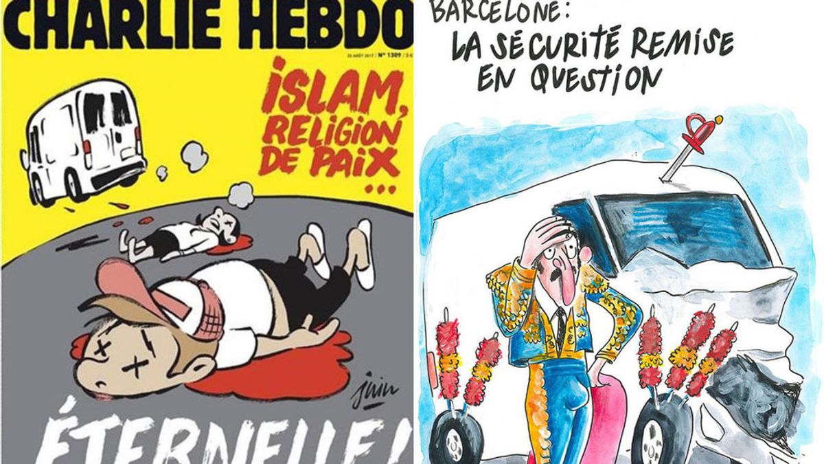 Polémica por la portada de 'Charlie Hebdo' sobre el atentado de Barcelona
