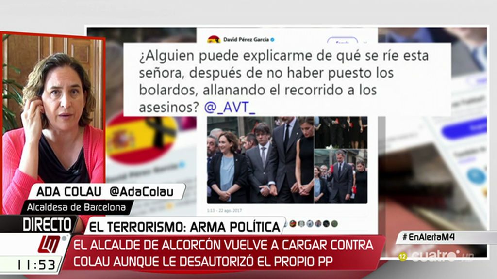 Ada Colau, de David Pérez: “Utilizar el atentado políticamente me parece de una bajeza extrema”