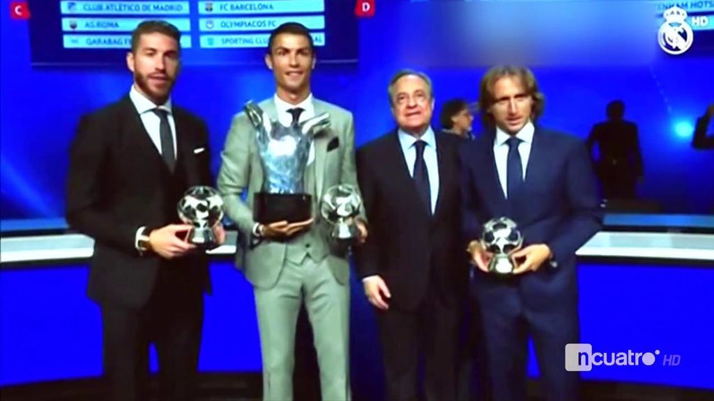 La gala de la UEFA más blanca que se recuerda: Ramos, Modric y Cristiano, premiados