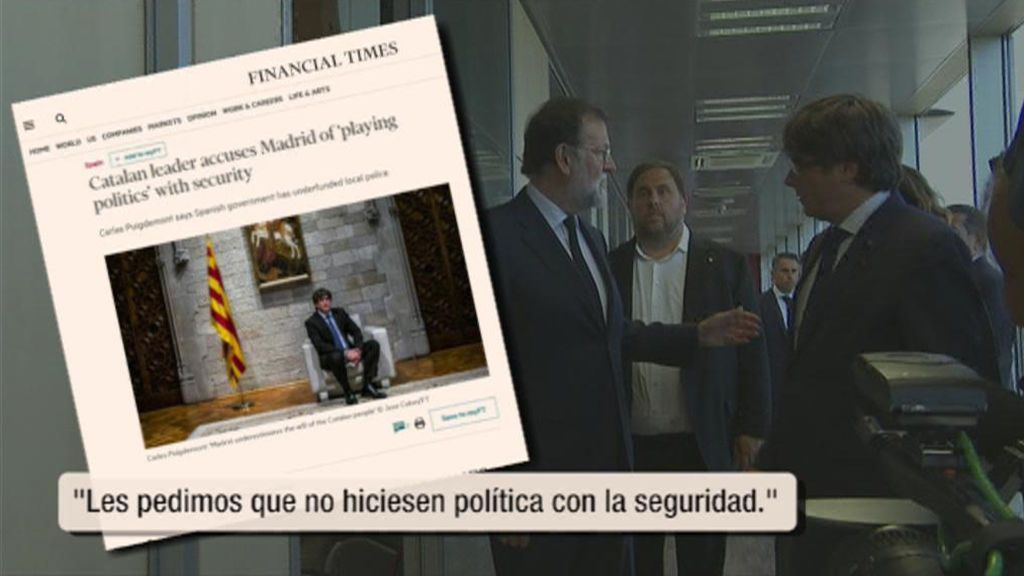 Puigdemont acusa al Gobierno de “hacer política con la seguridad”