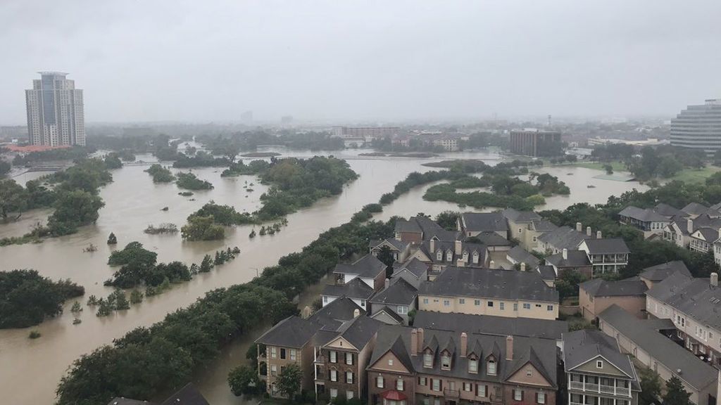 Ciudades convertidas en mares tras la tormenta del huracán Harvey