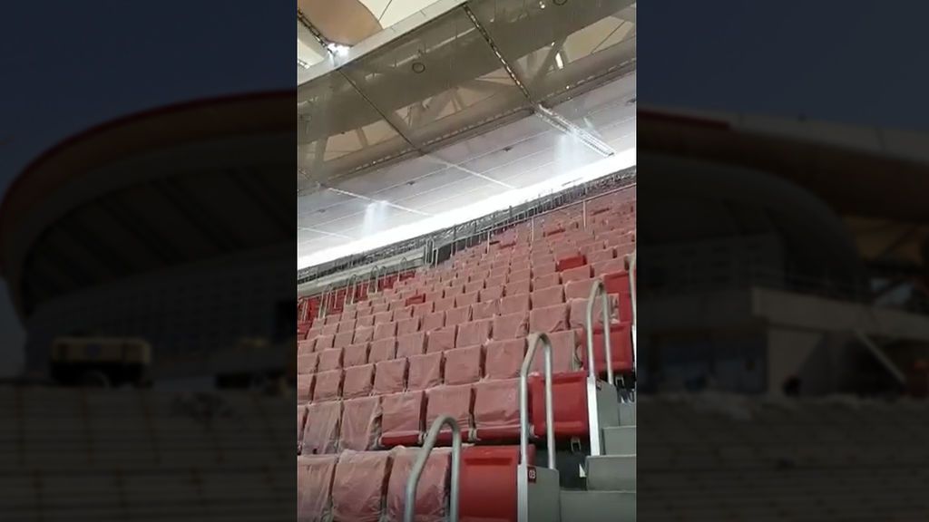 Graba las inundaciones del Wanda Metropolitano burlándose de los atléticos: “¡Ahí tenéis el Manzanares!”