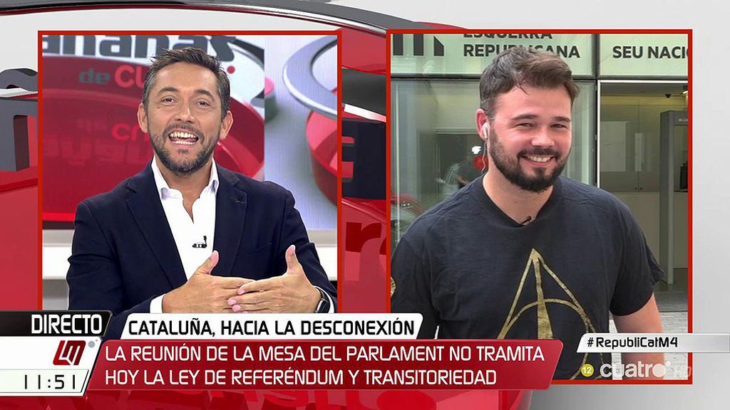 Gabriel Rufián: "No queremos ganar unas elecciones, queremos ganar un referéndum"