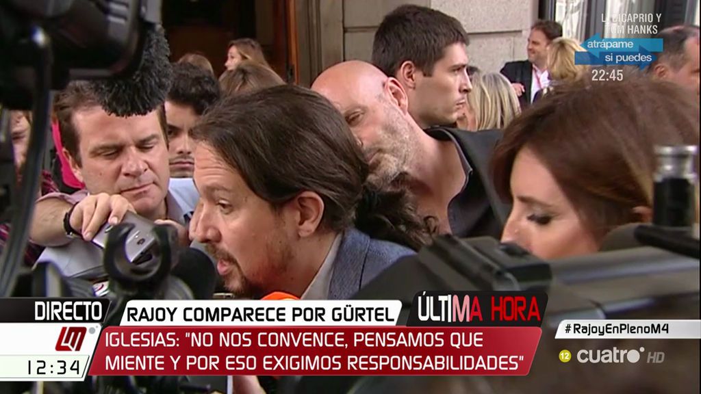 Pablo Iglesias: “Que Rajoy no conteste denota que en el PP están nerviosos y preocupados”