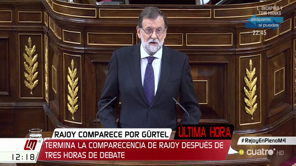 Mariano Rajoy sale del Congreso sin haber pronunciado la palabra “Gürtel”