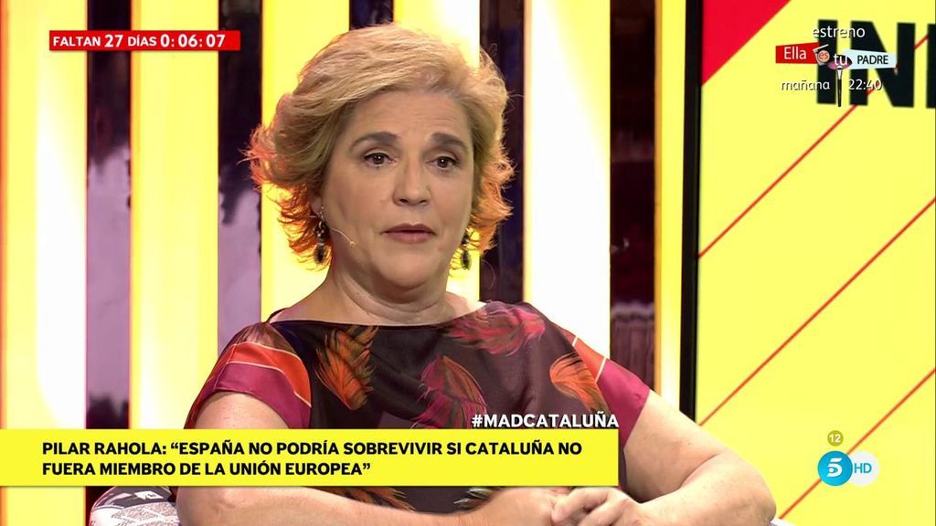 Pilar Rahola: "España no podría sobrevivir si Cataluña no fuera miembro de la Unión Europea"