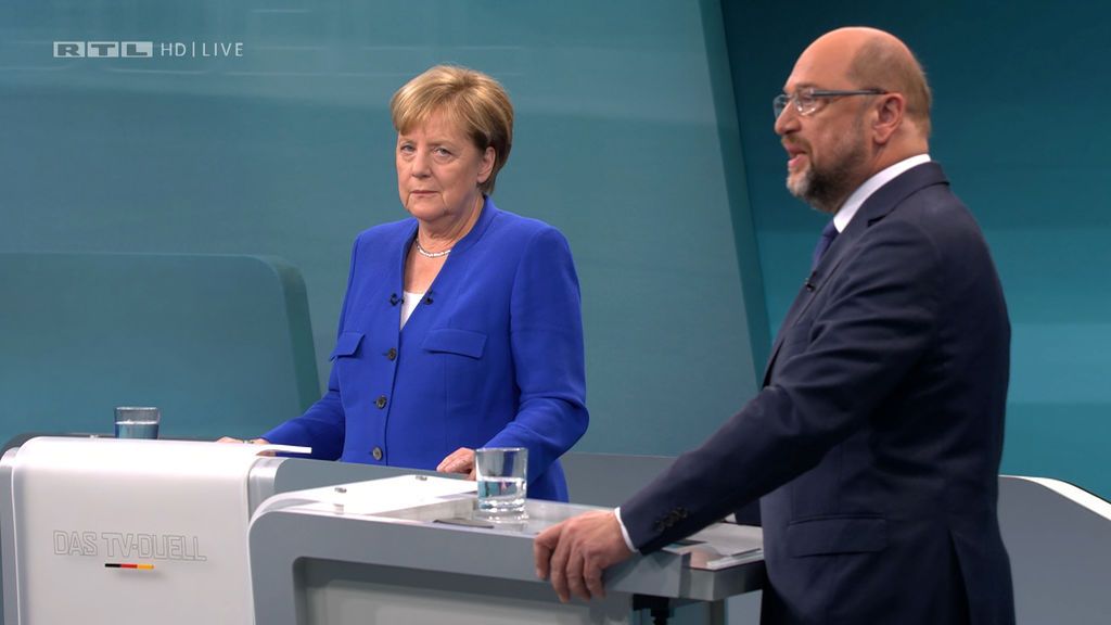 Los refugiados centran el cara a cara entre Merkel y Schulz, que gana la canciller