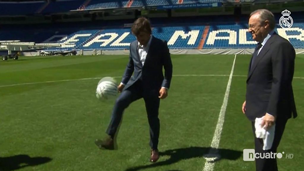 Así alucinó Florentino Pérez al ver cómo Fernando Alonso tocaba el balón