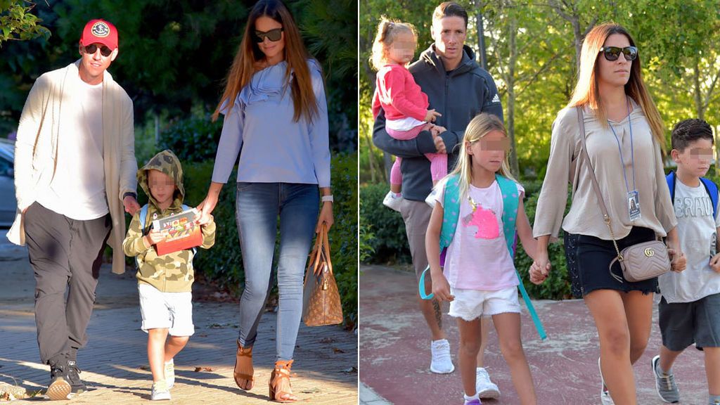 ¡Vuelta al cole! Torres, Blanca Cuesta o Guti, en familia de buena mañana en la 'rentrée' escolar