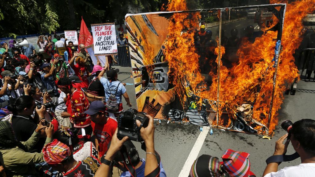 Protesta contra la actividad minera en Filipinas