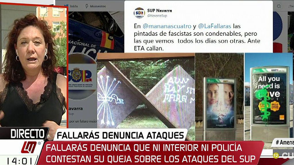 Cristina Fallarás denuncia calumnias en Twitter de un sindicato de policía