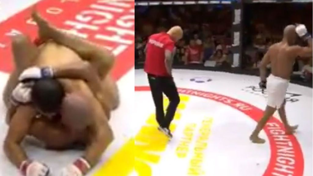 ¡La escena más bizarra de la UFC! Le muerden, se marcha indignado... ¡y le obligan a volver al ring!