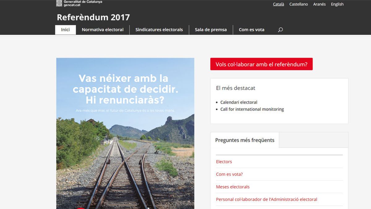 La web del referéndum dice que es "obligatorio" formar parte de las mesas electorales