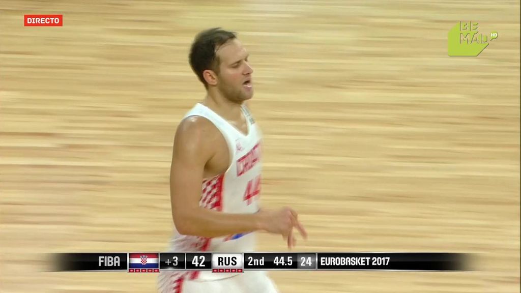 ¿Problemas para Croacia? ¡Soluciones Bogdanovic! Triple en estático con su defensor encima