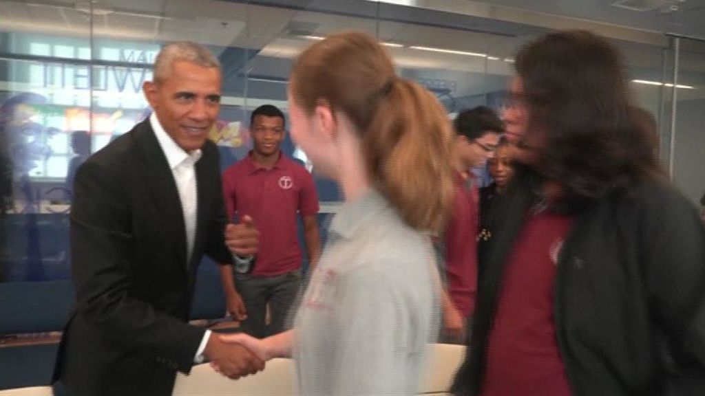 La gran sorpresa de Barack Obama a un grupo de estudiantes
