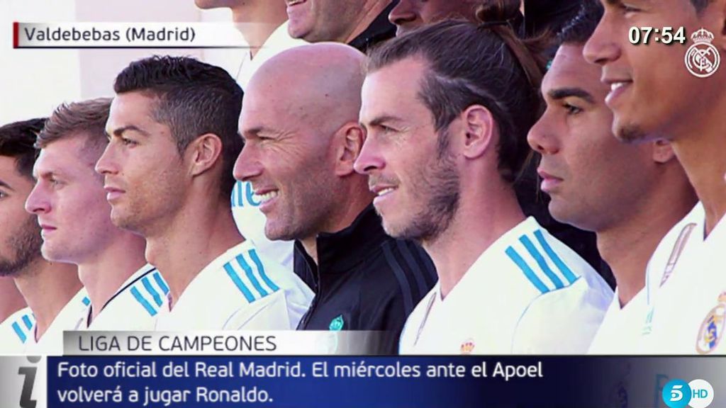 El Madrid hace piña en la foto oficial antes del debut en Champions contra el Apoel