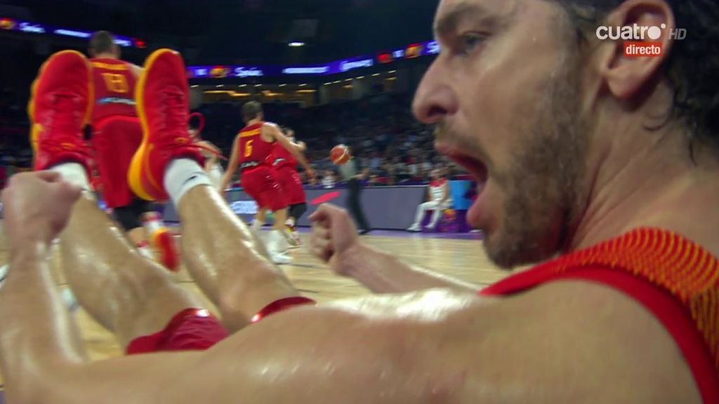 ¡Territorio Gasol! Pau se vuelve loco tras hacerle un espectacular tapón a Theis